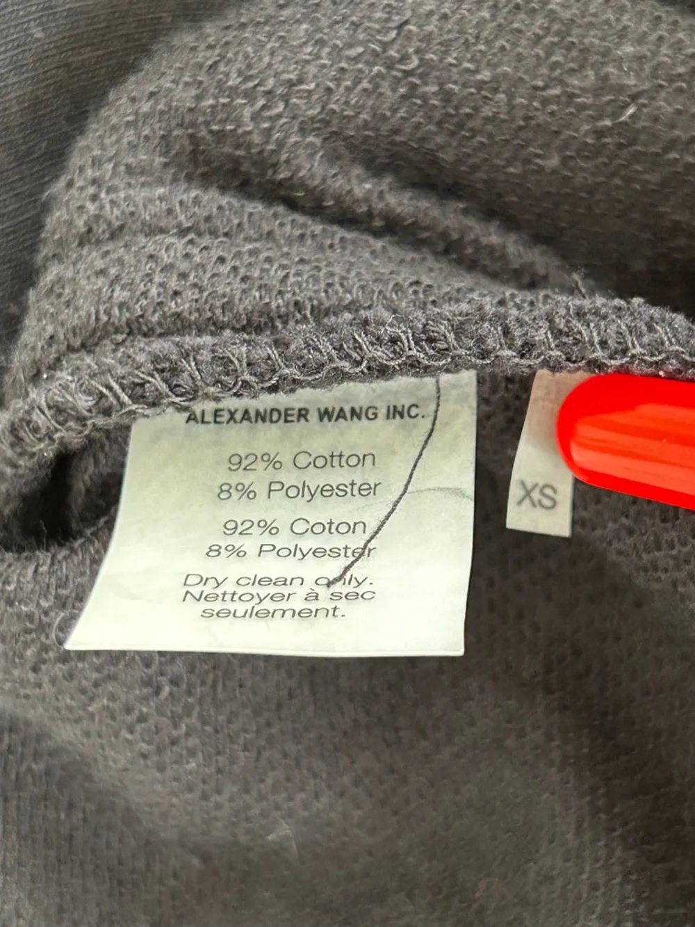Alexander Wang Black Cotton Funnel Neck Sweatshirt